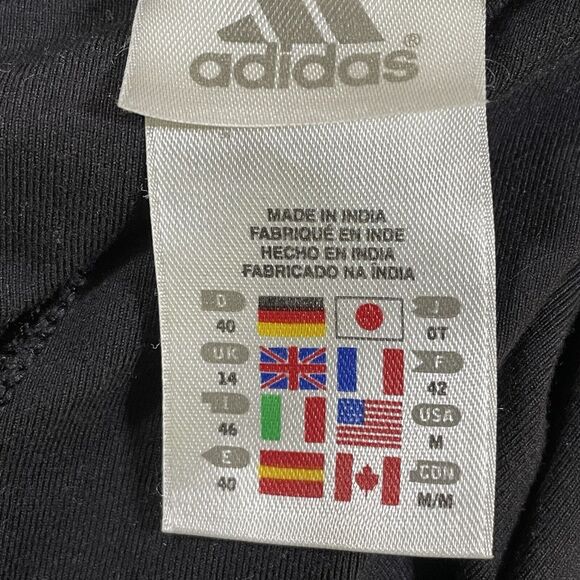 Adidas Climacool Womens Sz M Wide Full Leg Athletic Pants Stretch Black w Pink - Picture 5 of 7